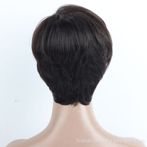 Vigorous Short Finger Wave Curly Wigs for Black Women Brazilian100% human wigs pixie short wigs